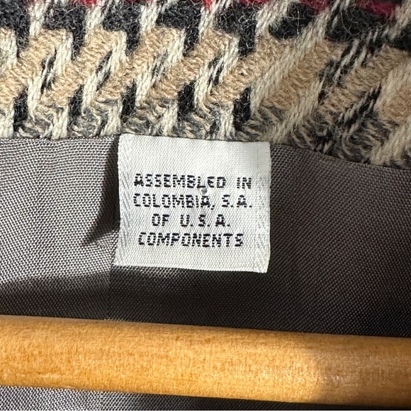 Gorgeous! Vintage Junior House 100% wool houndstooth blazer, academia - Picture 13 of 13